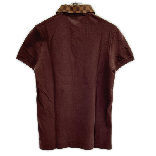 LOUIS VUITTON Louis Vuitton 2011 brown RM112D MRJR35JEA Damier polo shirt top