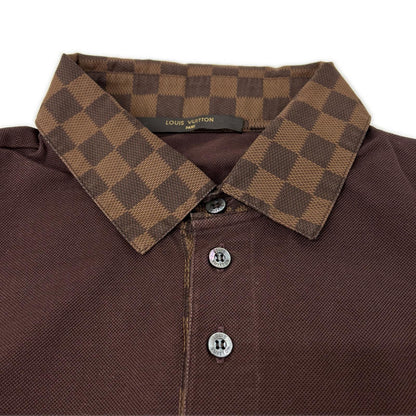 LOUIS VUITTON ルイヴィトン 11年 ブラウン RM112D MRJR35JEA ダミエ ポロシャツ トップス
