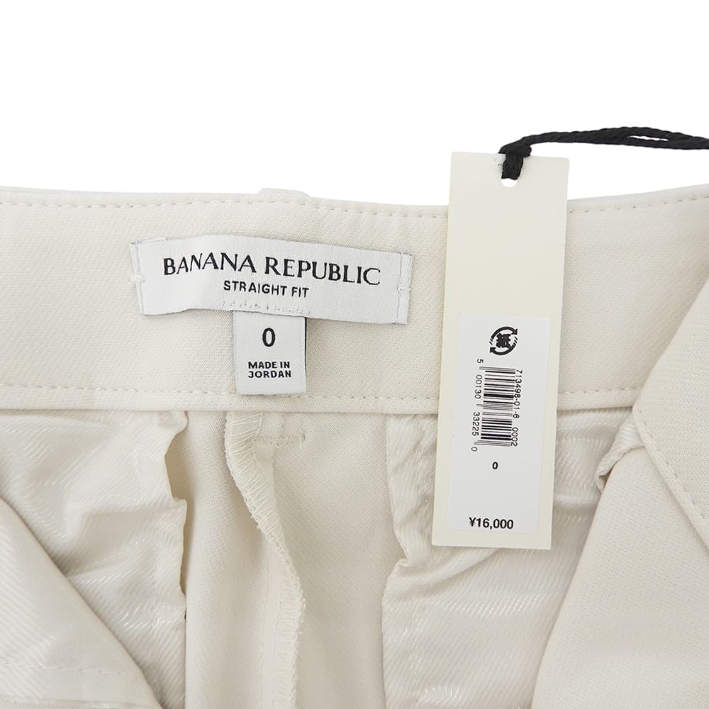 BANANA REPUBLIC バナナ リパブリック 未使用 モダンストレートフィット ストレートパンツ ボトムス レディース オフホワイト 0 ボトムス