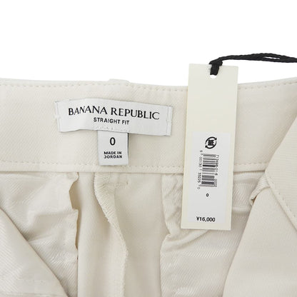 BANANA REPUBLIC バナナ リパブリック 未使用 モダンストレートフィット ストレートパンツ ボトムス レディース オフホワイト 0 ボトムス