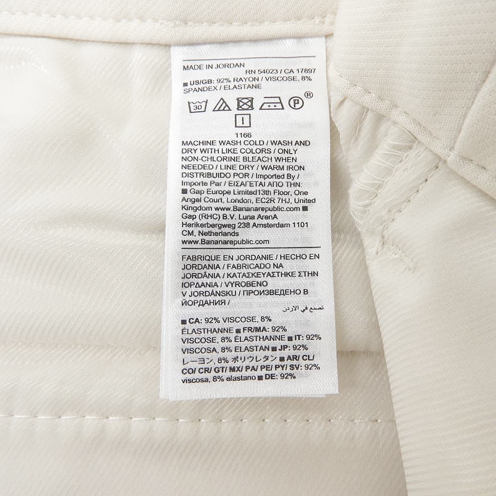 BANANA REPUBLIC バナナ リパブリック 未使用 モダンストレートフィット ストレートパンツ ボトムス レディース オフホワイト 0 ボトムス
