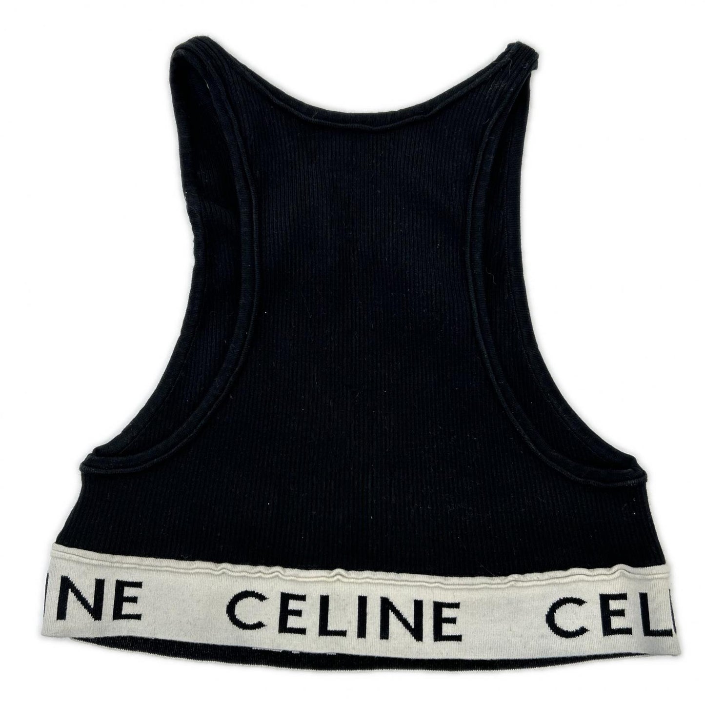 CELINE セリーヌ ブラック 2A68L372N ロゴ アスレチックニット タンクトップ トップス