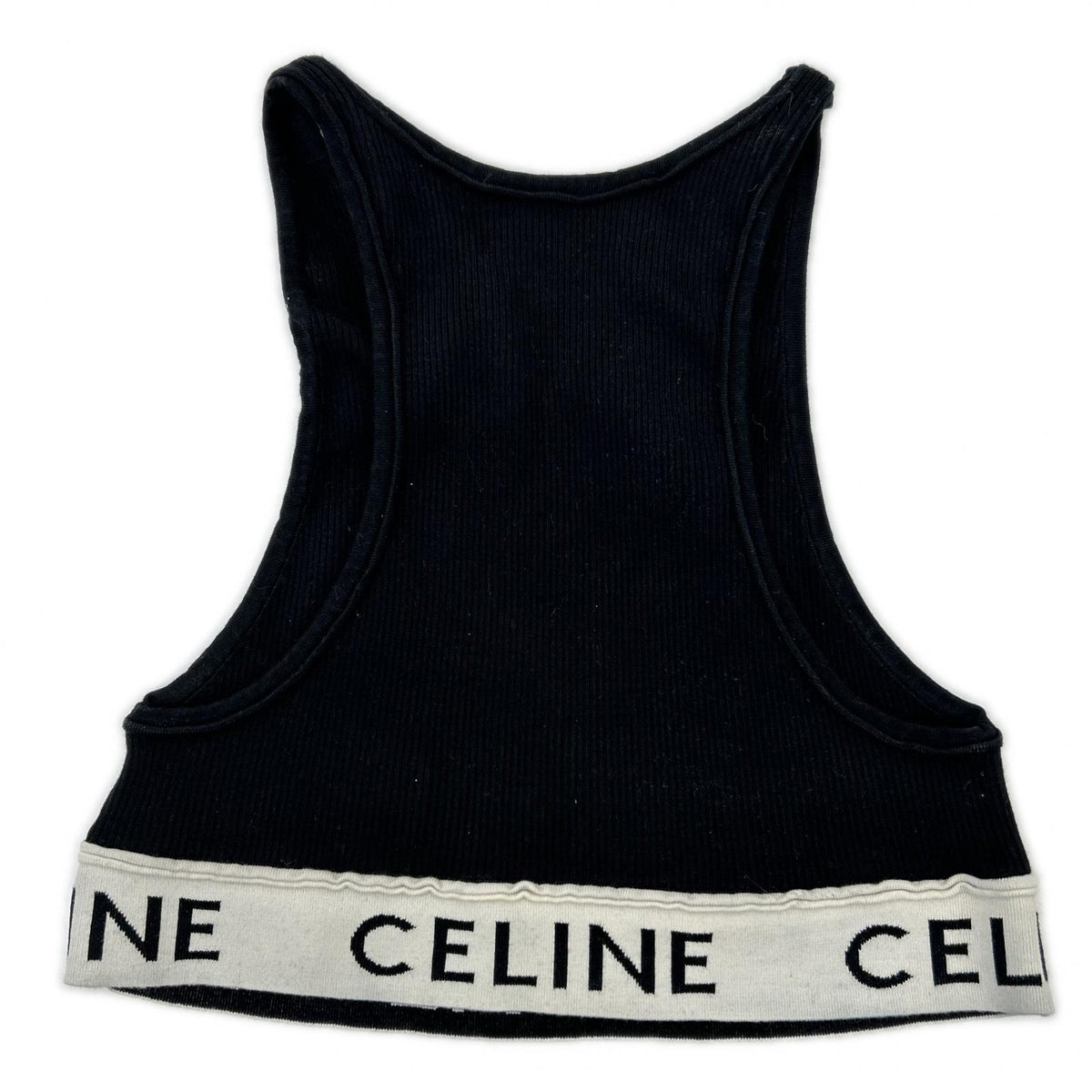 CELINE CELINE black 2A68L372N logo athletic knit tank top top