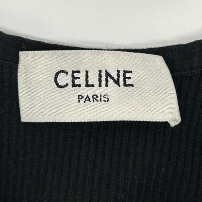 CELINE セリーヌ ブラック 2A68L372N ロゴ アスレチックニット タンクトップ トップス