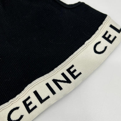 CELINE セリーヌ ブラック 2A68L372N ロゴ アスレチックニット タンクトップ トップス