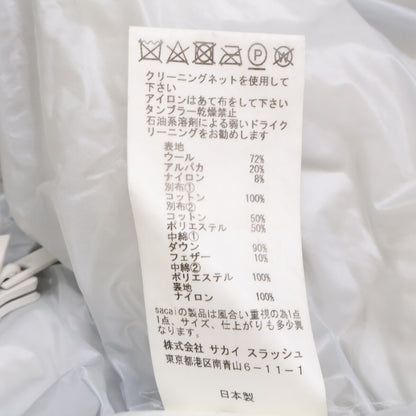 sacai サカイ 17-03482 17AW ツイードドッキング ダウンジャケット ジャケット