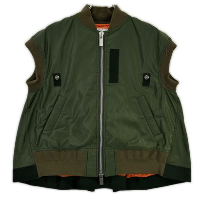 sacai サカイ SCW-002 カーキ MA-1ジャケット ベスト ベスト
