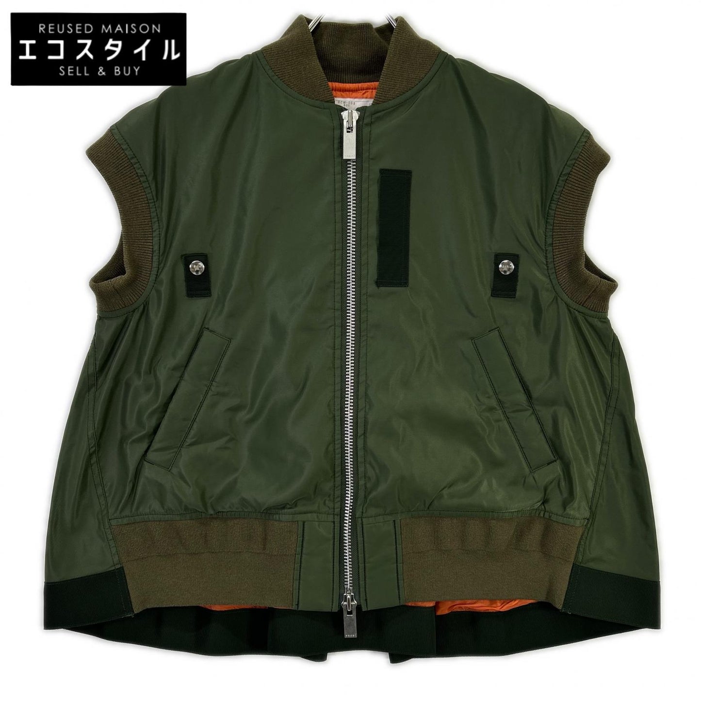 sacai サカイ SCW-002 カーキ MA-1ジャケット ベスト ベスト