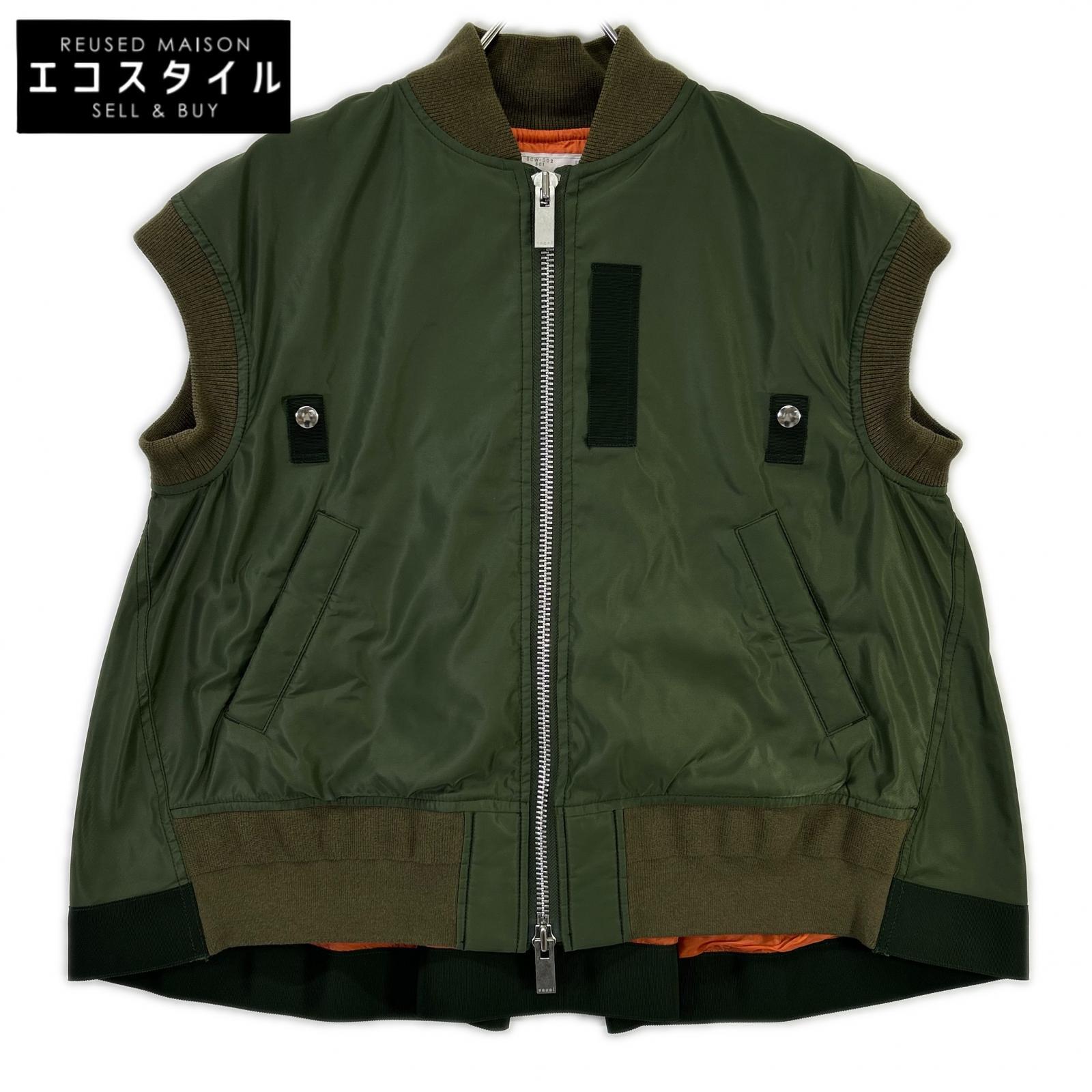 sacai サカイ SCW-002 カーキ MA-1ジャケット ベスト ベスト