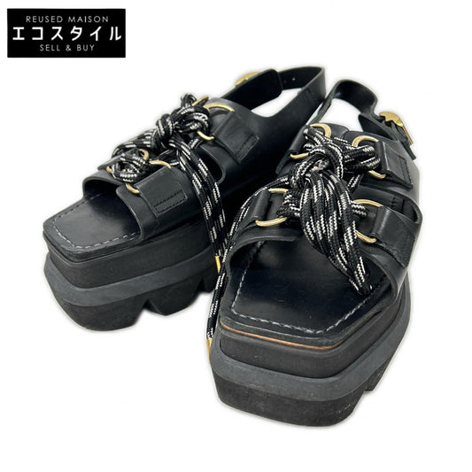 sacai サカイ レースアップ プラットフォーム サンダル シューズ