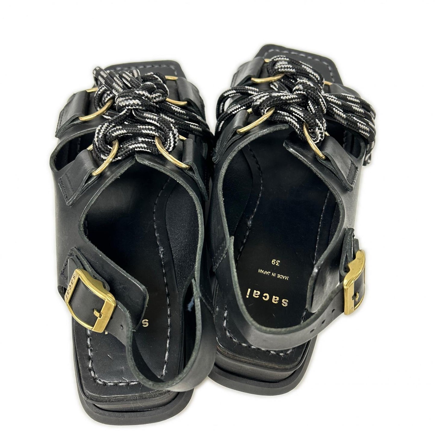 sacai サカイ レースアップ プラットフォーム サンダル シューズ
