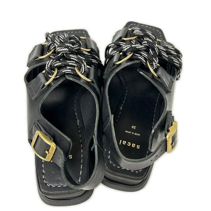 sacai サカイ レースアップ プラットフォーム サンダル シューズ