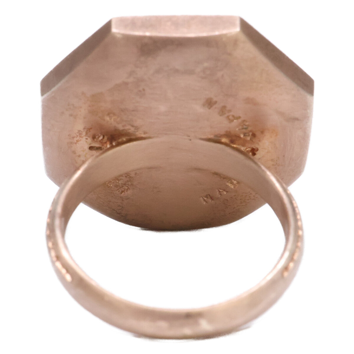 Other brand [Excellent condition] K18 rose-gold-plated vintage cabochon ring