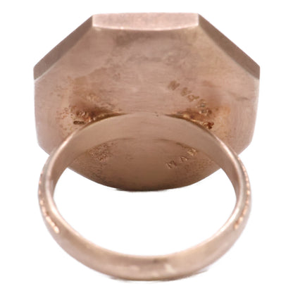 Other brand [Excellent condition] K18 rose-gold-plated vintage cabochon ring