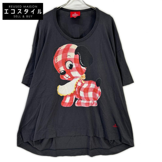 VivienneWestwoodRedLabel ヴィヴィアンウエストウッドレッドレーベル チャコール ギンガムパピーリラックスTシャツ トップス