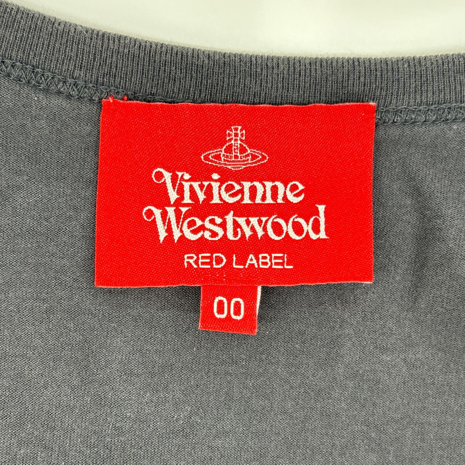 VivienneWestwoodRedLabel ヴィヴィアンウエストウッドレッドレーベル チャコール ギンガムパピーリラックスTシャツ トップス