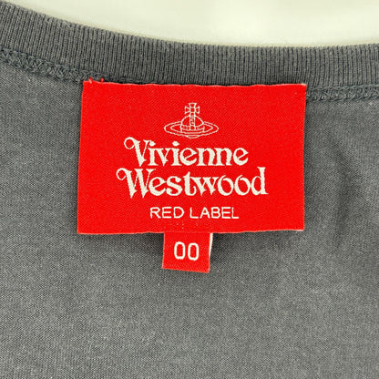 VivienneWestwoodRedLabel ヴィヴィアンウエストウッドレッドレーベル チャコール ギンガムパピーリラックスTシャツ トップス