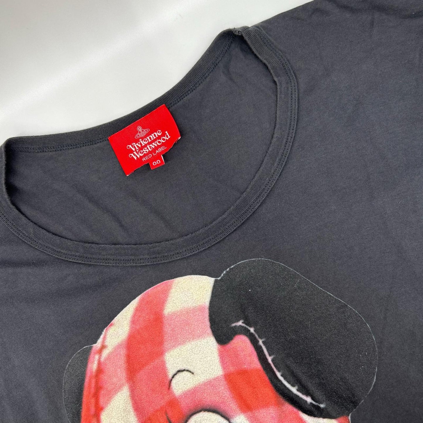 VivienneWestwoodRedLabel ヴィヴィアンウエストウッドレッドレーベル チャコール ギンガムパピーリラックスTシャツ トップス