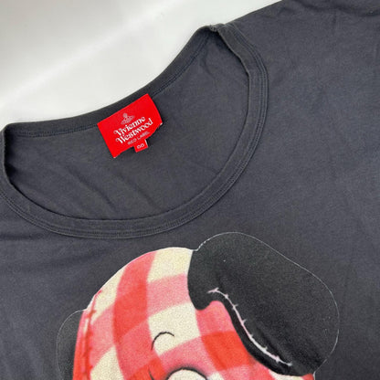 VivienneWestwoodRedLabel ヴィヴィアンウエストウッドレッドレーベル チャコール ギンガムパピーリラックスTシャツ トップス