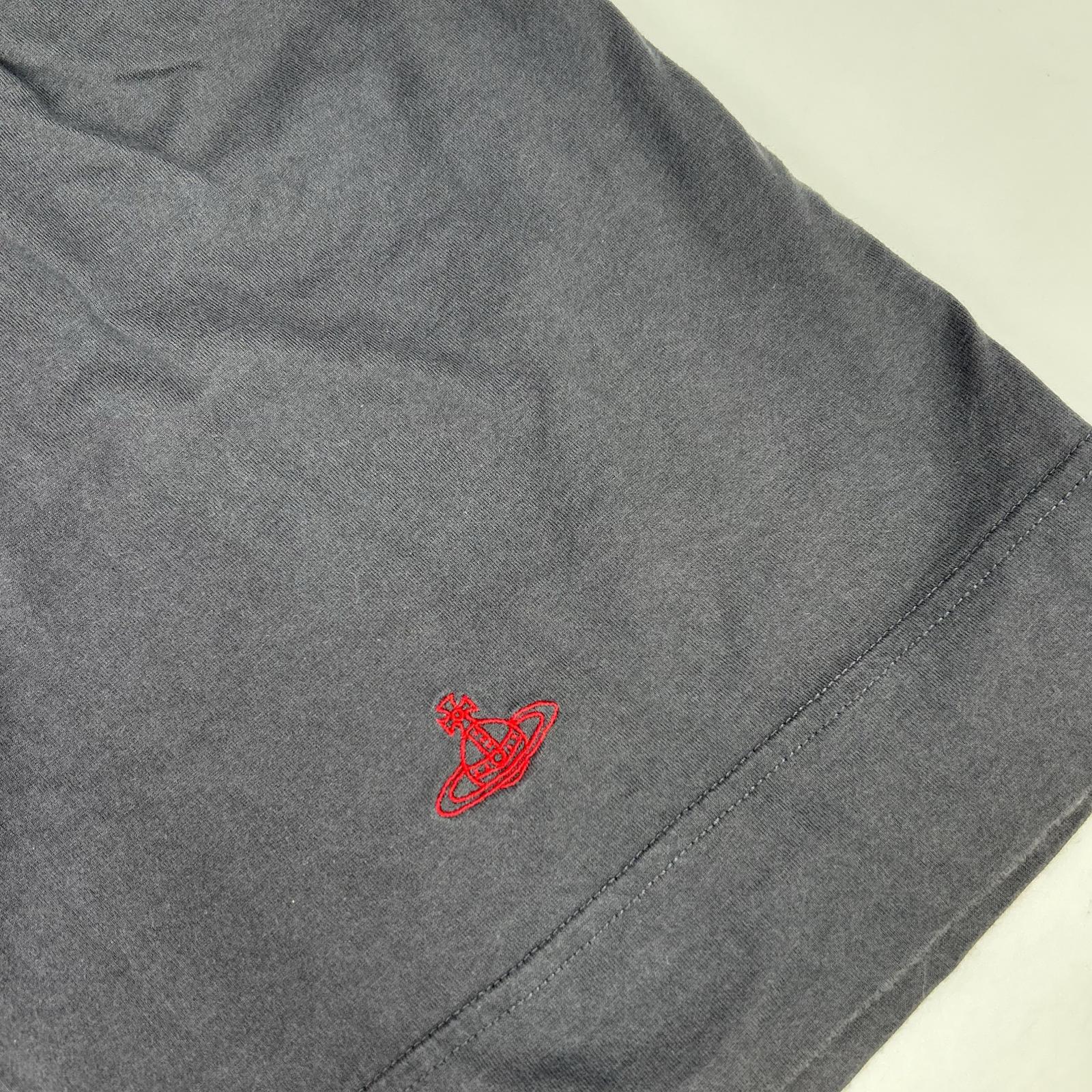 VivienneWestwoodRedLabel ヴィヴィアンウエストウッドレッドレーベル チャコール ギンガムパピーリラックスTシャツ トップス