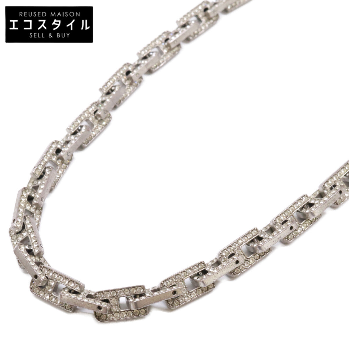 AMBUSH Anbushu SV925 PAVE A CHAIN SHORT NECKLACE Pavé Chain Short Necklace