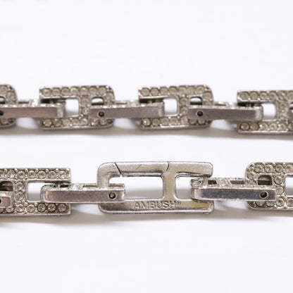 AMBUSH Anbushu SV925 PAVE A CHAIN SHORT NECKLACE Pavé Chain Short Necklace
