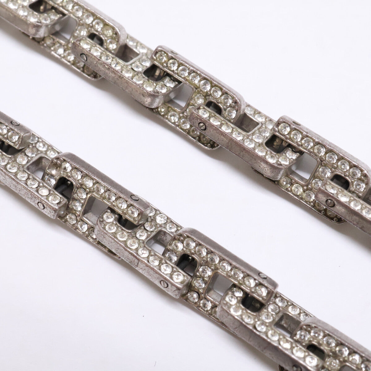 AMBUSH Anbushu SV925 PAVE A CHAIN SHORT NECKLACE Pavé Chain Short Necklace