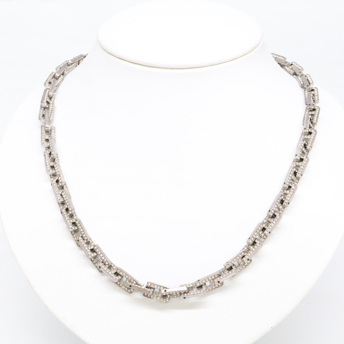 AMBUSH Anbushu SV925 PAVE A CHAIN SHORT NECKLACE Pavé Chain Short Necklace