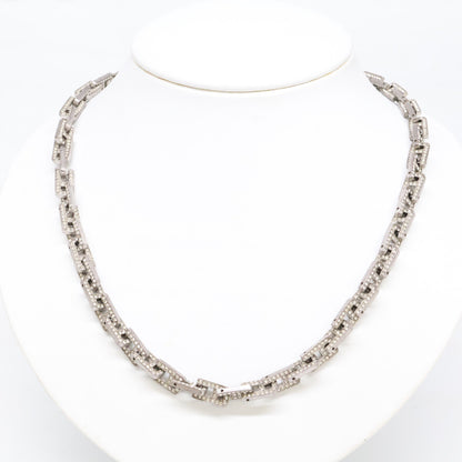 AMBUSH Anbushu SV925 PAVE A CHAIN SHORT NECKLACE Pavé Chain Short Necklace