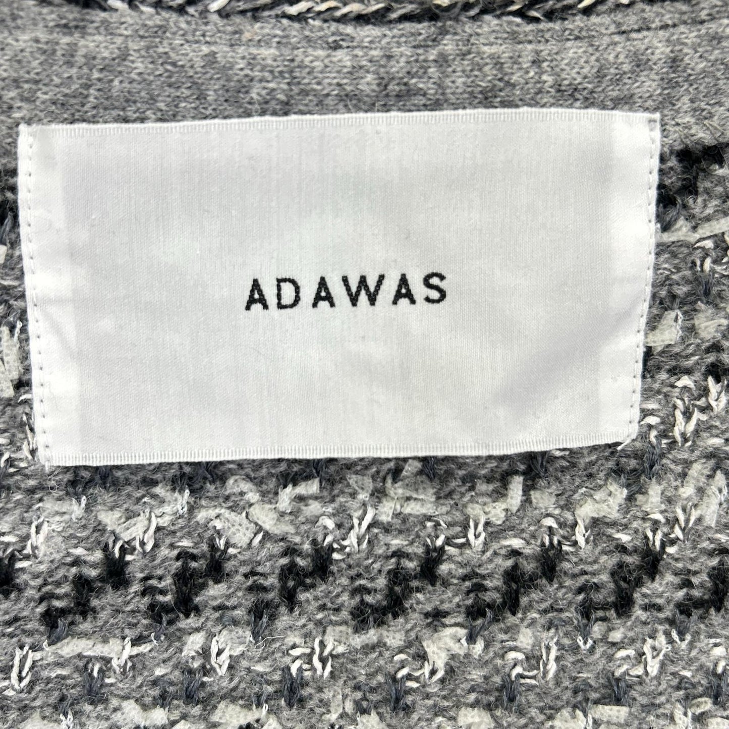 ADAWAS アダワズ ADWS-301-67 グレー 金ボタン ノーカラー ニットツイードジャケット ジャケット