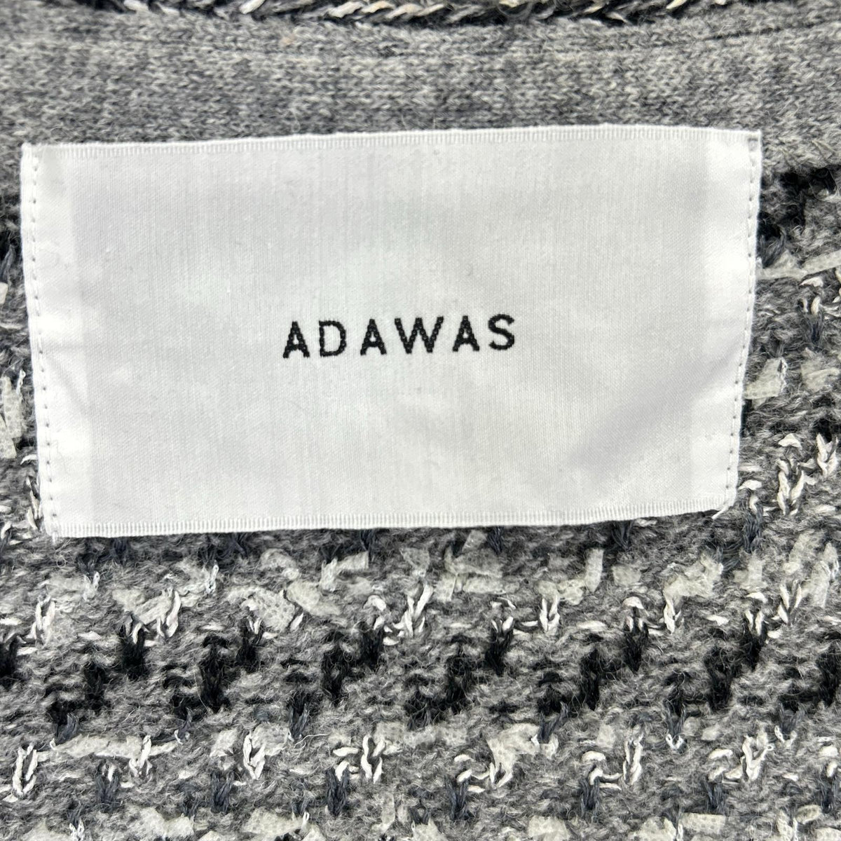 ADAWAS アダワズ ADWS-301-67 グレー 金ボタン ノーカラー ニットツイードジャケット ジャケット