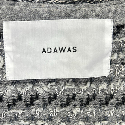 ADAWAS アダワズ ADWS-301-67 グレー 金ボタン ノーカラー ニットツイードジャケット ジャケット