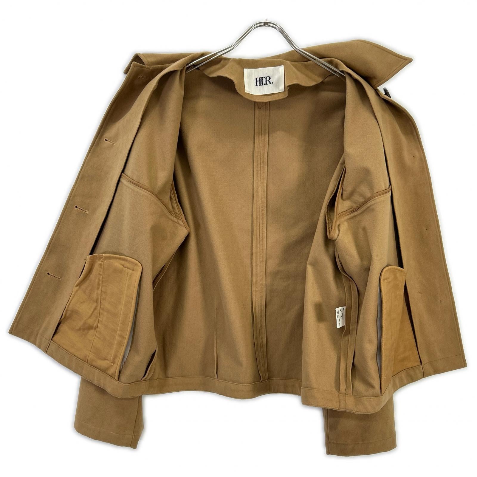HER. Her 7053404 Camel faux-suede jacket Jacket