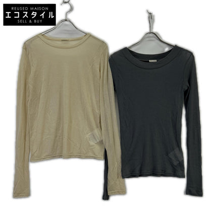 INSCRIRE アンスクリア I24AW-CUT16 グレー ベージュ レイヤード トップス トップス