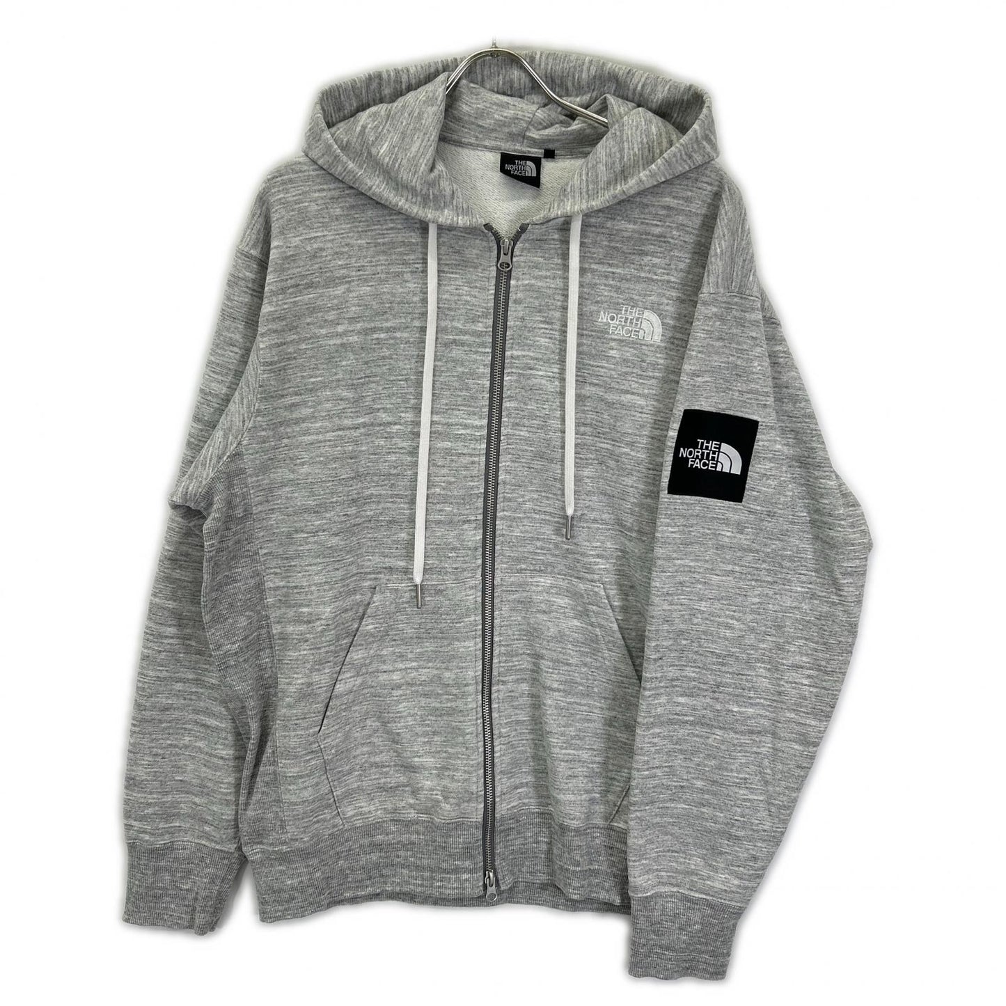 THE NORTH FACE ノースフェイス NT12335 グレー スクエアロゴ ジップフーディ ジャケット