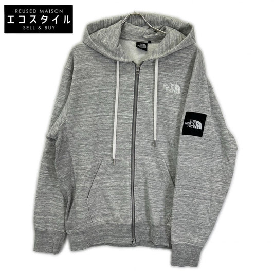 THE NORTH FACE ノースフェイス NT12335 グレー スクエアロゴ ジップフーディ ジャケット