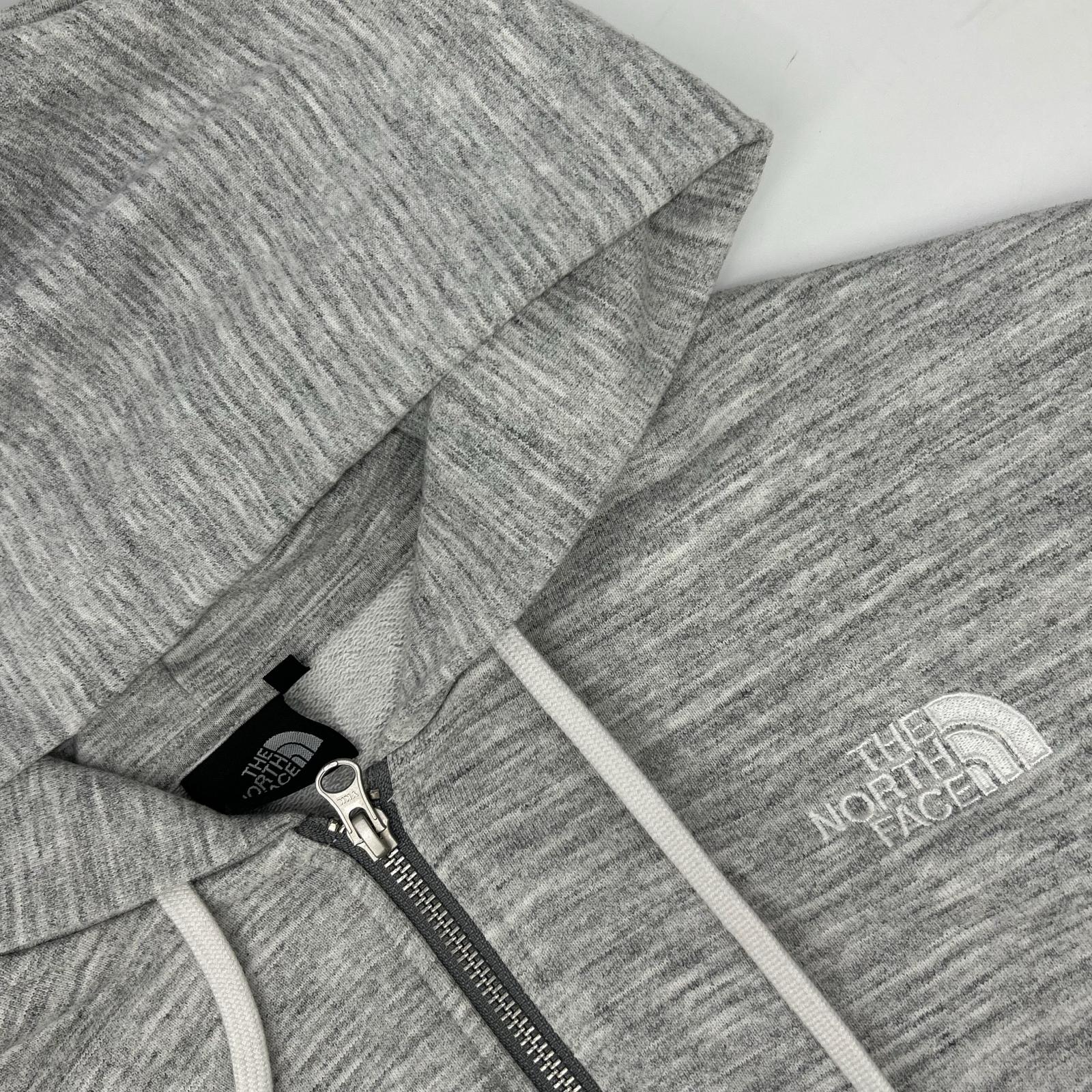 THE NORTH FACE ノースフェイス NT12335 グレー スクエアロゴ ジップフーディ ジャケット