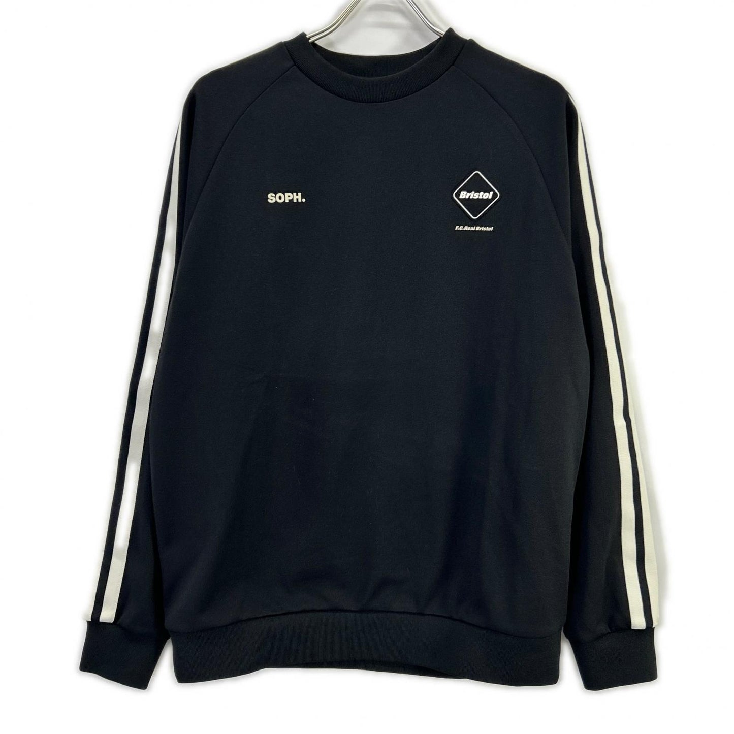 F.C.Real Bristol エフシーリアルブリストル FCRB-252083 ブラック TRAINING TRACK CREWNECK トップス