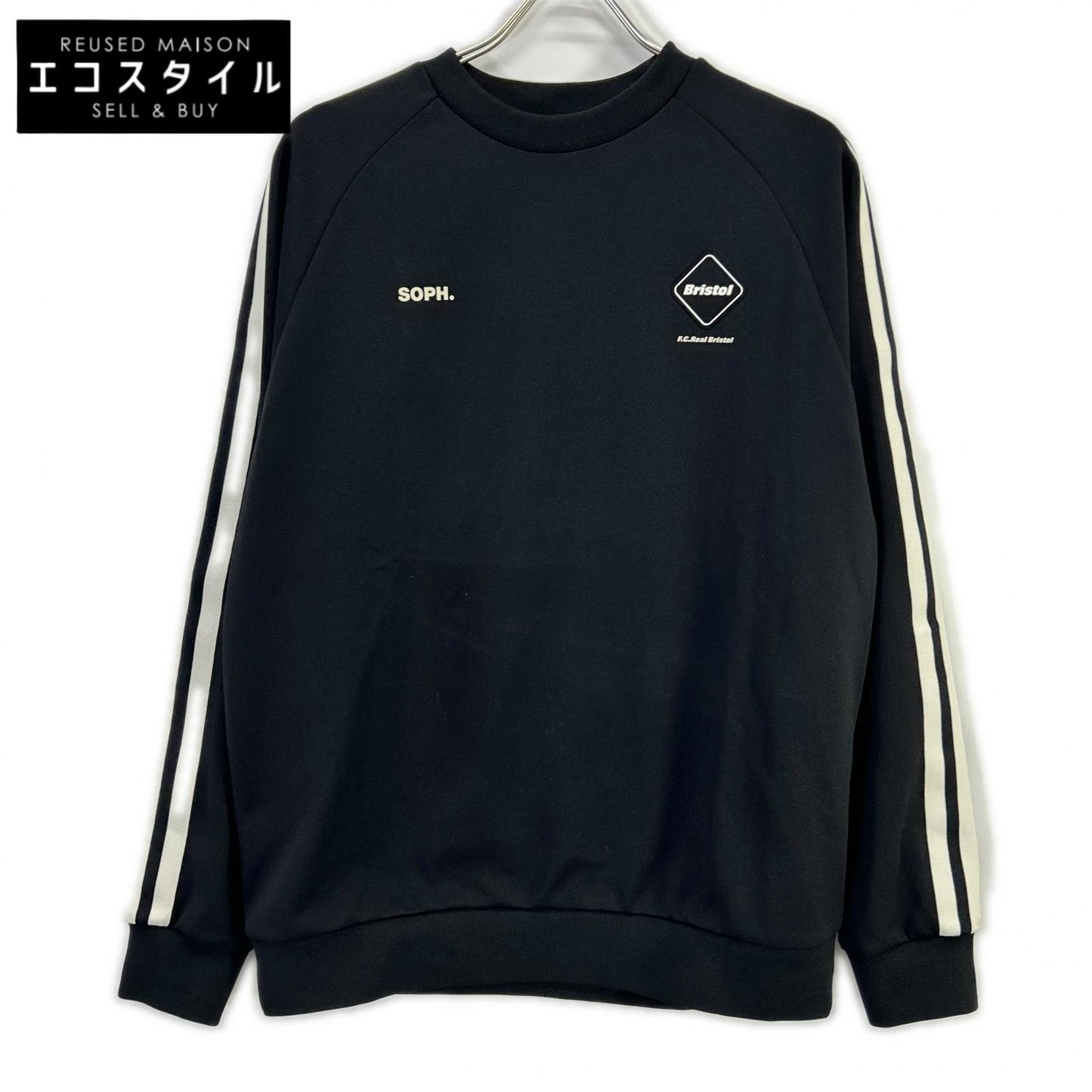 F.C.Real Bristol エフシーリアルブリストル FCRB-252083 ブラック TRAINING TRACK CREWNECK トップス