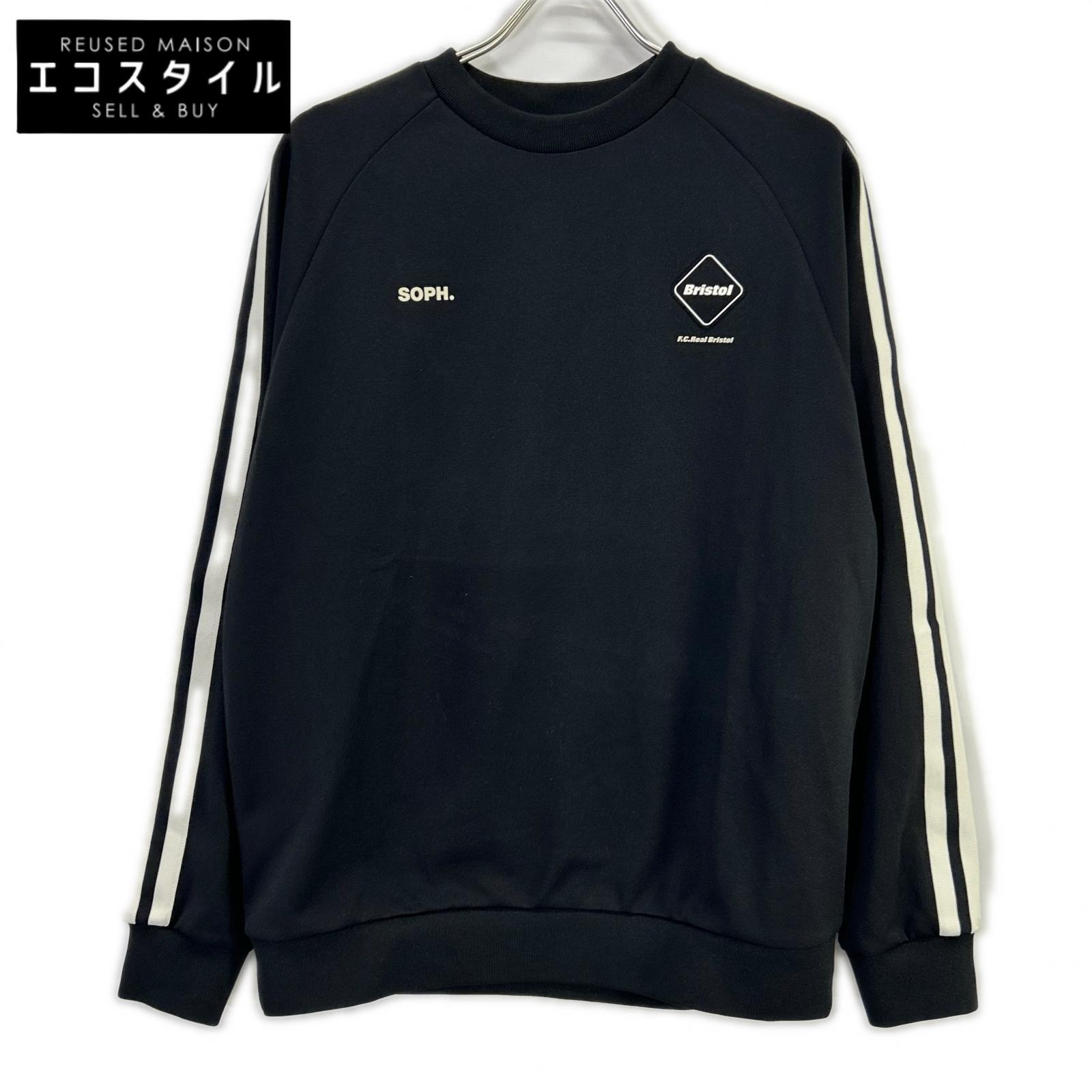 F.C.Real Bristol エフシーリアルブリストル FCRB-252083 ブラック TRAINING TRACK CREWNECK トップス