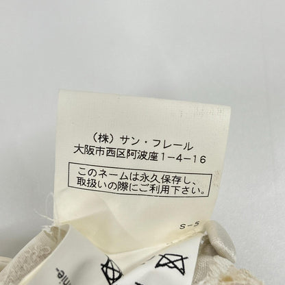 ERMANNO SCHERVINO エルマンノシェルヴィーノ アイボリー シルク100 フラワー刺繍 Vネック ワンピース ワンピース