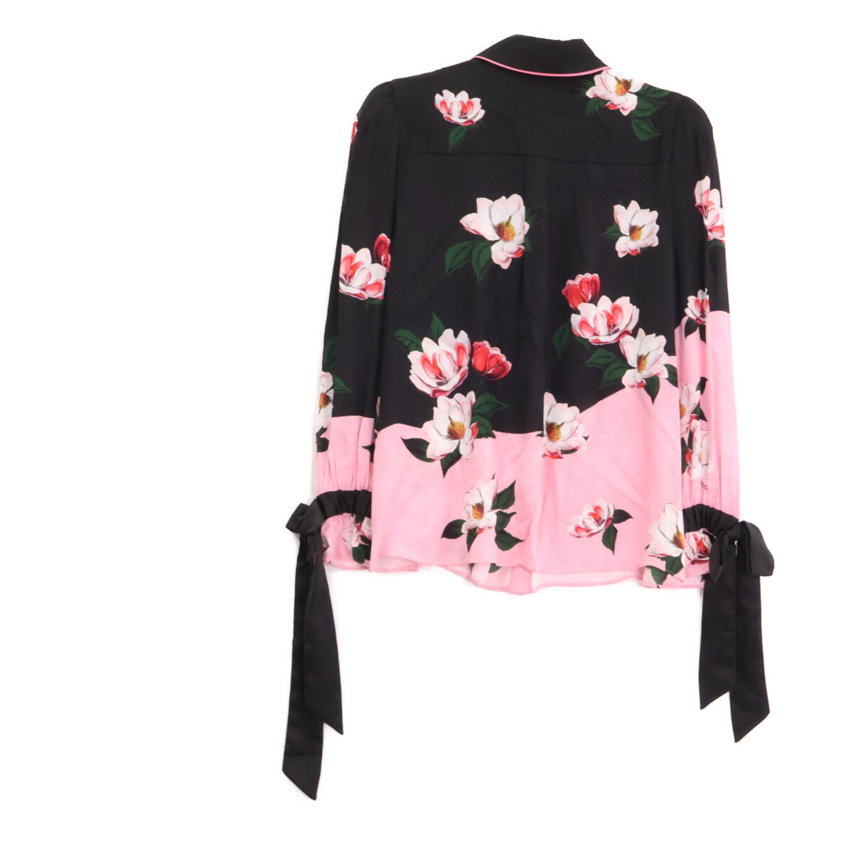 alice+olivia アリスオリビア 【美品】フラワー総柄 シャーリングスリーブ 長袖ブラウス トップス