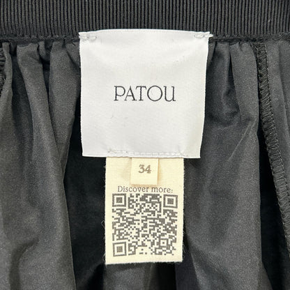 PATOU パトゥ ブラック リサイクルファイユ バブル ブラウス トップス