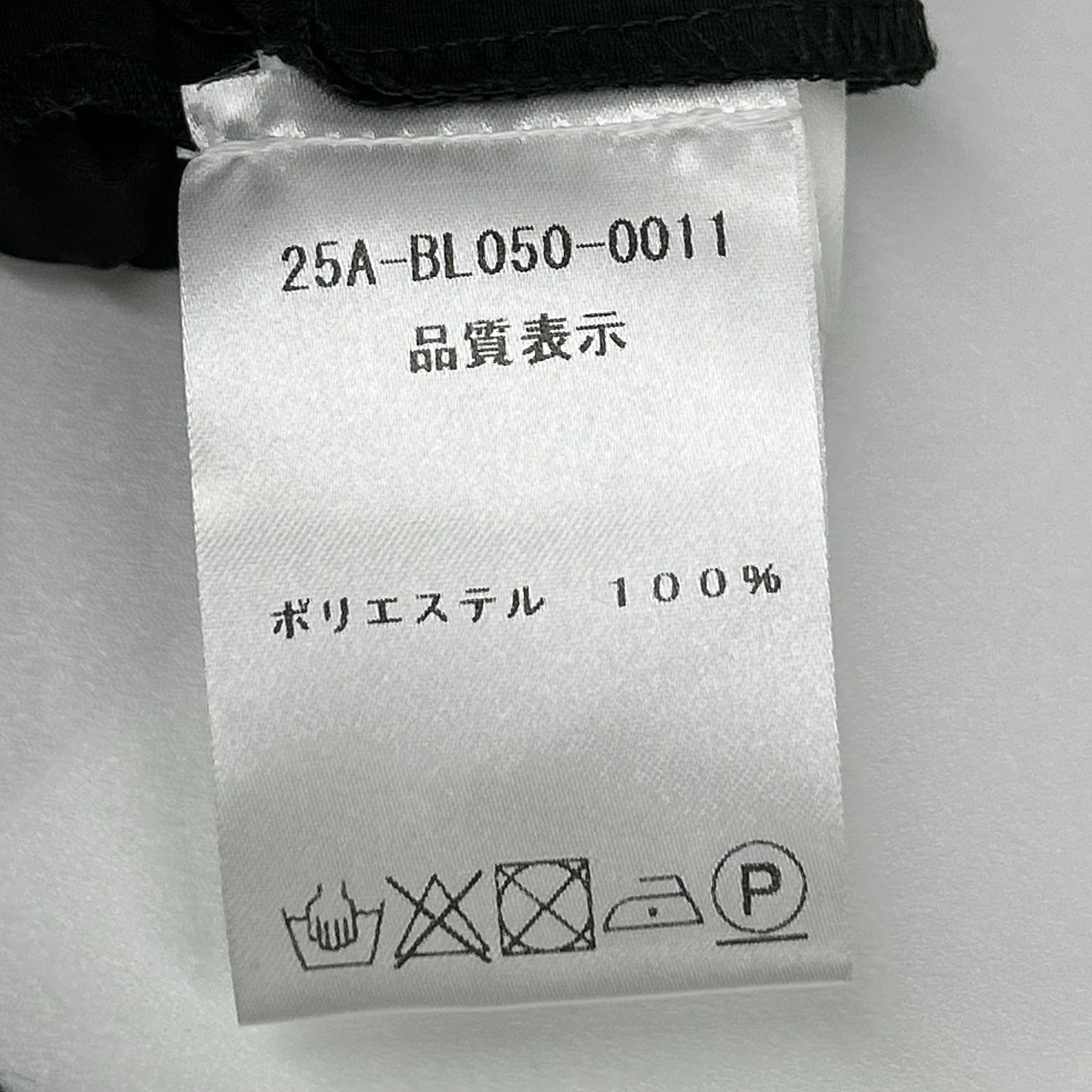 PATOU パトゥ ブラック リサイクルファイユ バブル ブラウス トップス