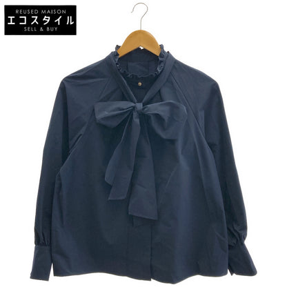 ANAYI Anayi 2026 blouse navy bow-tie blouse tops