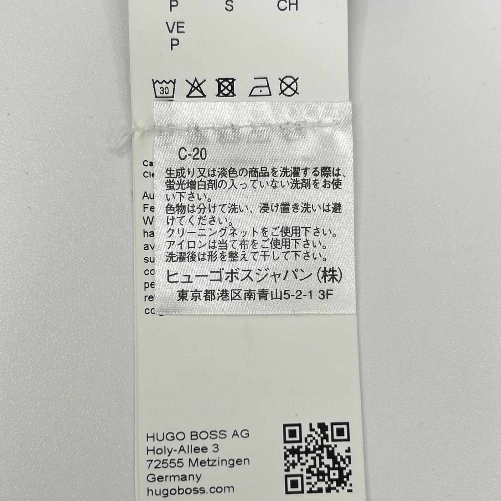 BOSS ボス 50548744 ブラック マーセライズ 加工 コットン Tシャツ トップス