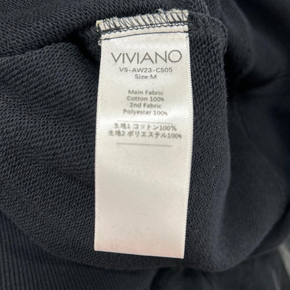 VIVIANO ヴィヴィアーノ VS-AW23-CS05 ブラック Gathered Tulle Trimmed Sweat トップス