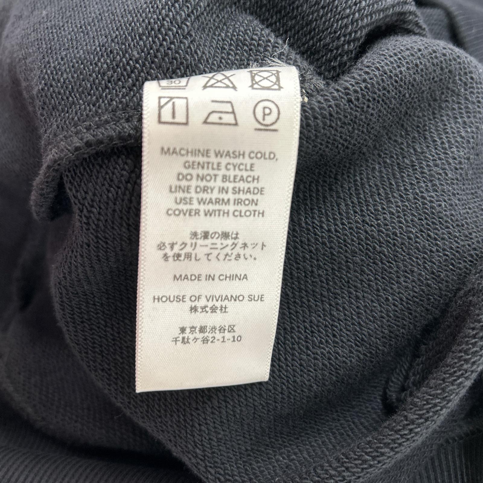 VIVIANO ヴィヴィアーノ VS-AW23-CS05 ブラック Gathered Tulle Trimmed Sweat トップス
