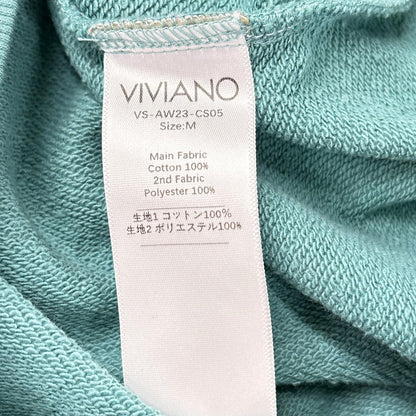 VIVIANO ヴィヴィアーノ VS-AW23-CS05 ブルー Gathered Tulle Trimmed Sweat トップス
