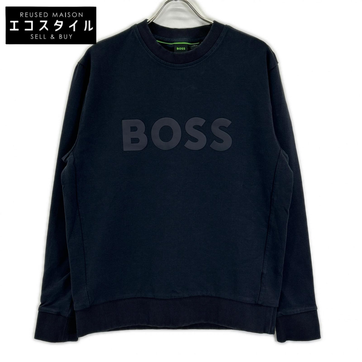 BOSS ボス 50555516 ネイビー ストレッチコットン スウェット トップス